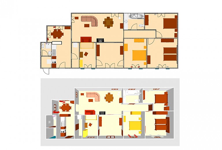 Grundriss Untergeschoss Obergeschoss