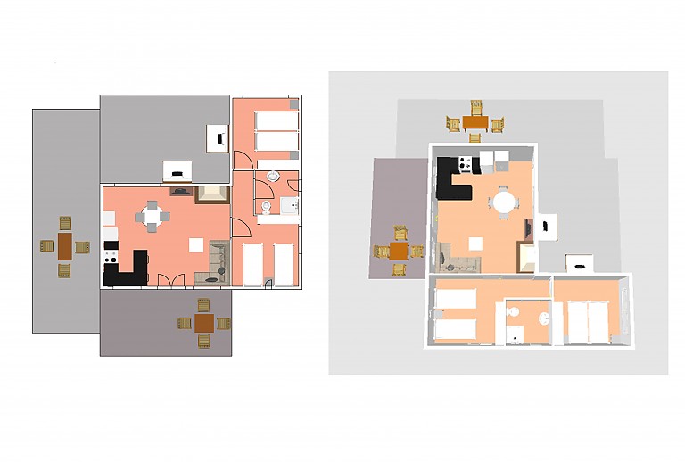 Grundriss Schlafzimmer Küche Bad